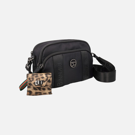 Bandoleras Fini con adorno de monedero en animal print