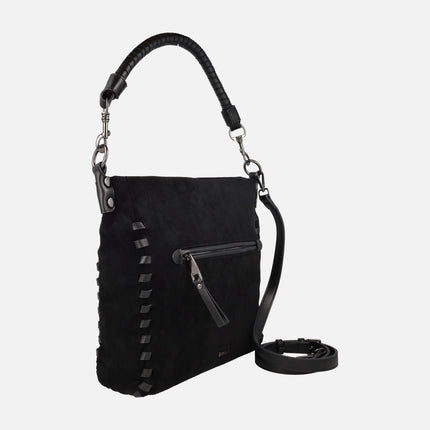 Bolsos Flavia en tejido efecto ante con detalle de pespuntes