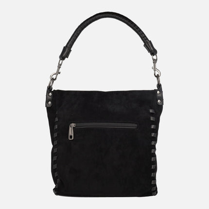 Bolsos Flavia en tejido efecto ante con detalle de pespuntes