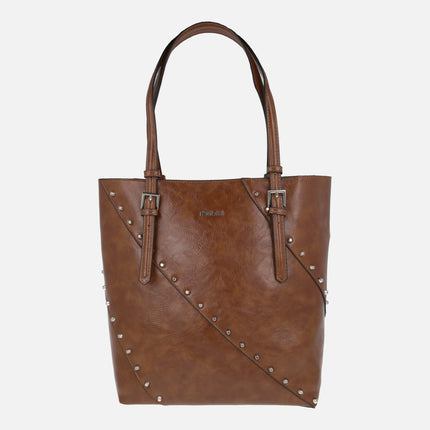 Freeda leather effect bags with studded detail