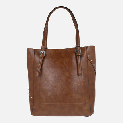 Freeda leather effect bags with studded detail