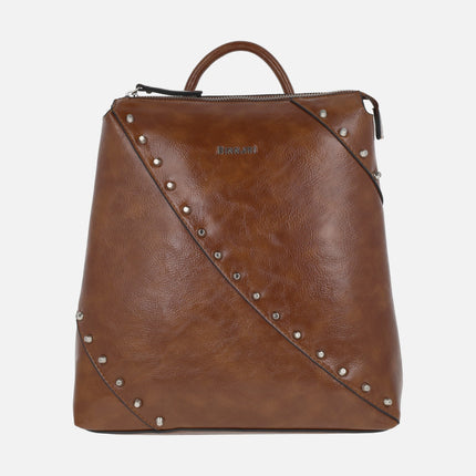 Freeda leather effect backpacks with studs