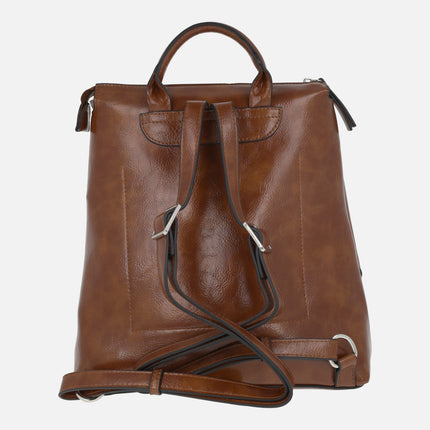 Freeda leather effect backpacks with studs