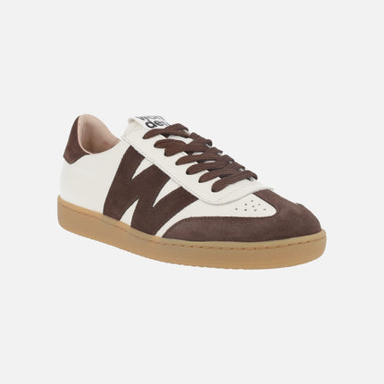 Nubia 01 sneakers in raw combined with chocolate brown