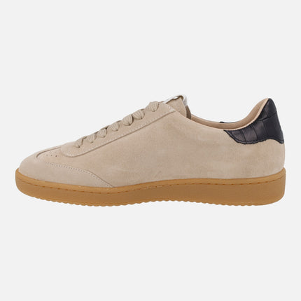 Deportivas Nubia 01 en combinado beige y negro