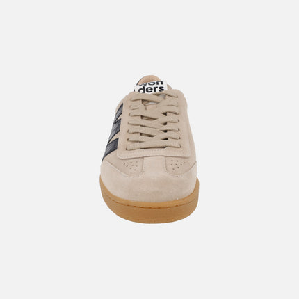 Deportivas Nubia 01 en combinado beige y negro