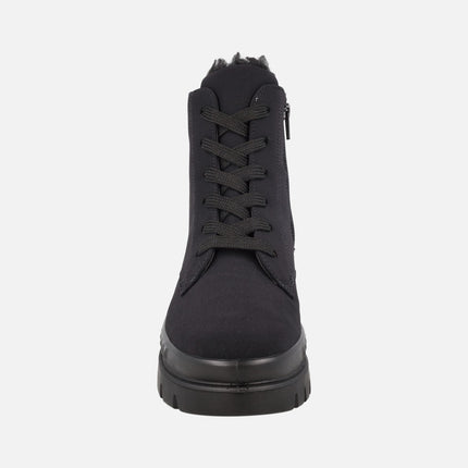 Botines negros de cordones con forro de pelo y membrana Gore tex