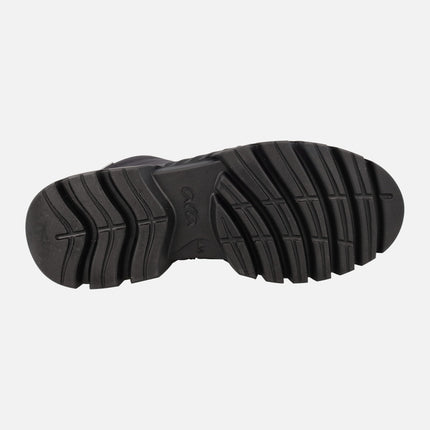 Botines negros de cordones con forro de pelo y membrana Gore tex