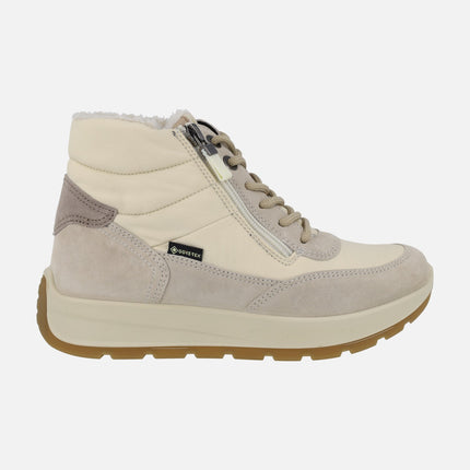 Botines de cordones en tejido acolchado con membrana Gore tex