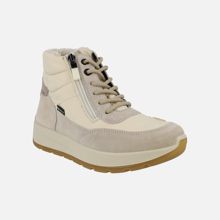 Botines de cordones en tejido acolchado con membrana Gore tex