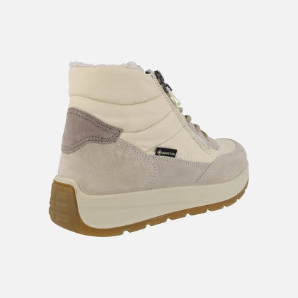 Botines de cordones en tejido acolchado con membrana Gore tex