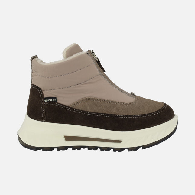 Botines deportivos para mujer con cremallera frontal y membrana Gore tex