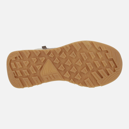 Botas en serraje y tejido acolchado con cremallera y membrana Gore tex