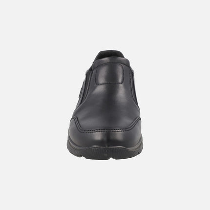 Mocasines negros de piel para hombre con membrana Gore tex