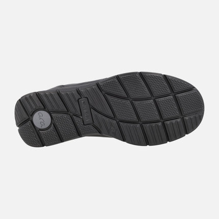 Mocasines negros de piel para hombre con membrana Gore tex