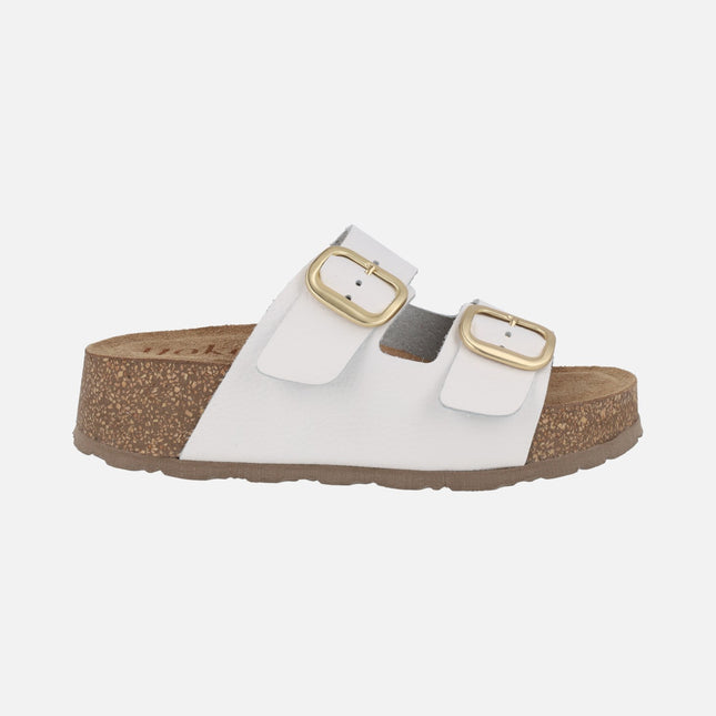 Sandalias de plataforma WIWI-003 en piel grabada Opak
