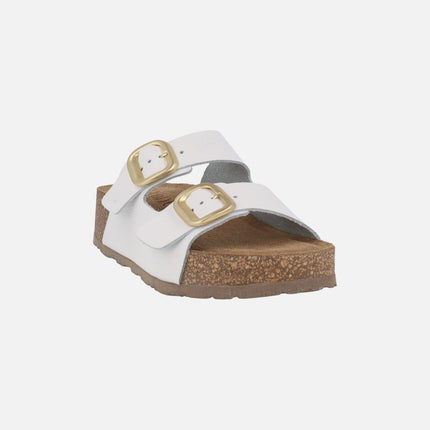 WIWI-003 platform sandals in Opak engraved leather