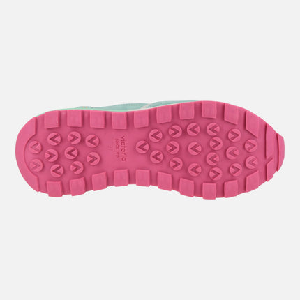 Luna multicolored technical nylon and suede lilac sneakers