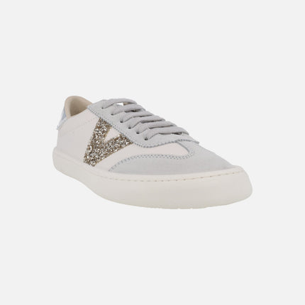 Zapatillas deportivas Olmo Barefoot efecto piel y fantasia glitter VICTORIA