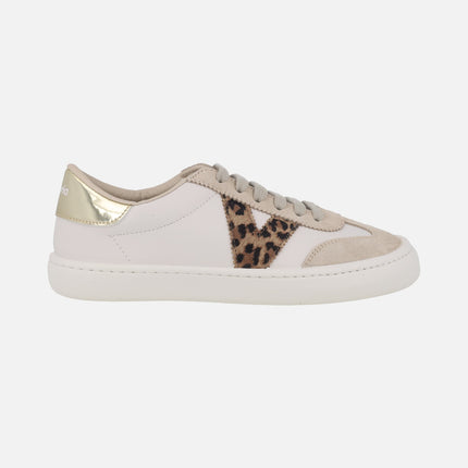 Olmo Barefoot sneakers with leather effect and leopard print VICTORIA
