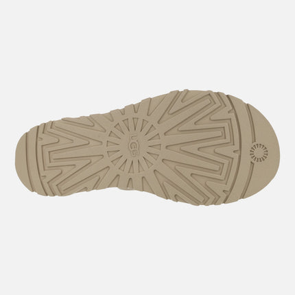 Sandalias planas destalonadas en ante beige Goldengaze Slide