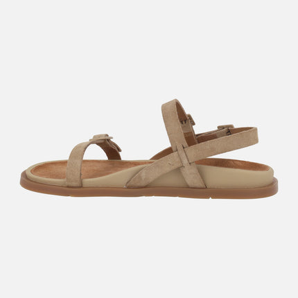 Sandalias de tiras en ante con hebillas para mujer Lluc sandals