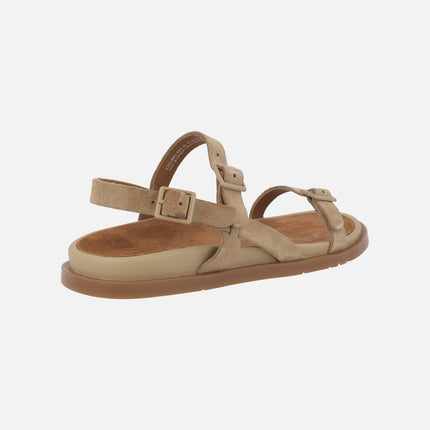 Sandalias de tiras en ante con hebillas para mujer Lluc sandals
