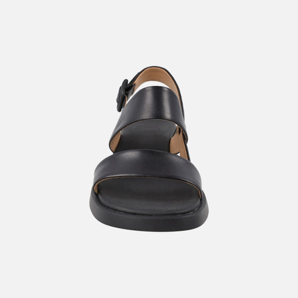Sandalias de piel para mujer Dana con tacón bajo
