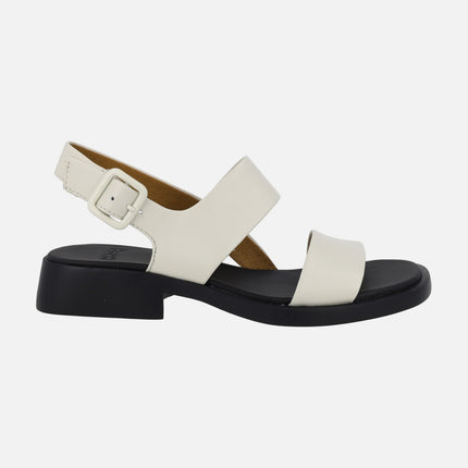 Sandalias de piel para mujer Dana con tacón bajo