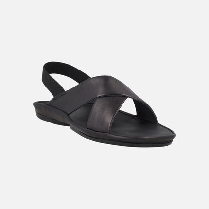 Sandalias negras de piel Right Isla