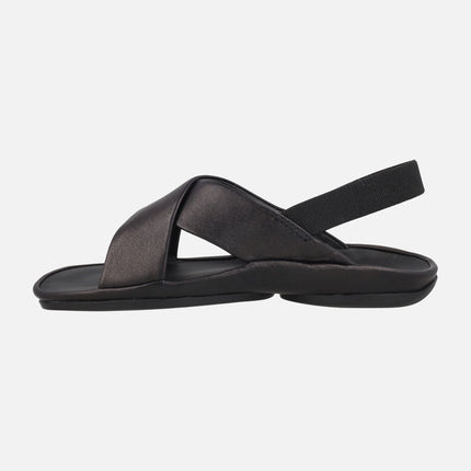 Sandalias negras de piel Right Isla
