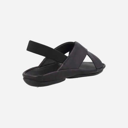 Sandalias negras de piel Right Isla