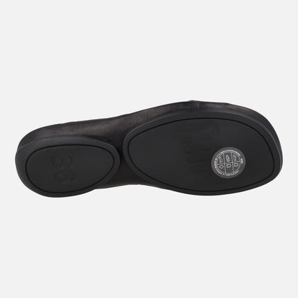 Sandalias negras de piel Right Isla