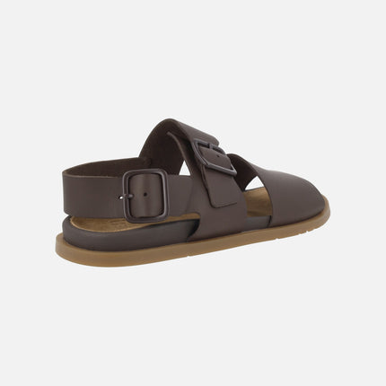 Sandalias marrones de piel para hombre Lluc sandal
