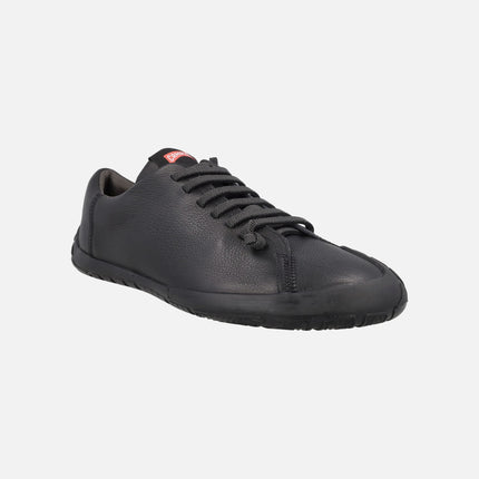 Pau Path+ men's black leather sneakers