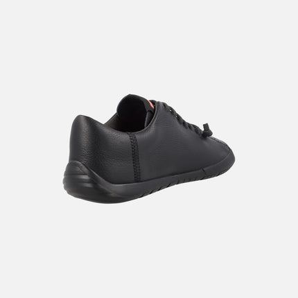 Pau Path+ men's black leather sneakers