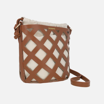 Bolsos bandolera en combinado cuero Tukuyu