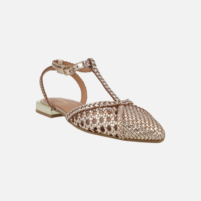 Bailarinas trenzadas de piel Jhelum