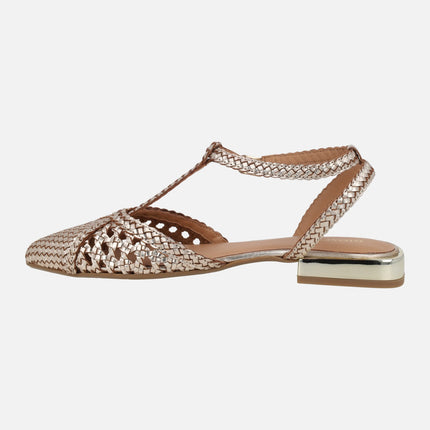 Bailarinas trenzadas de piel Jhelum