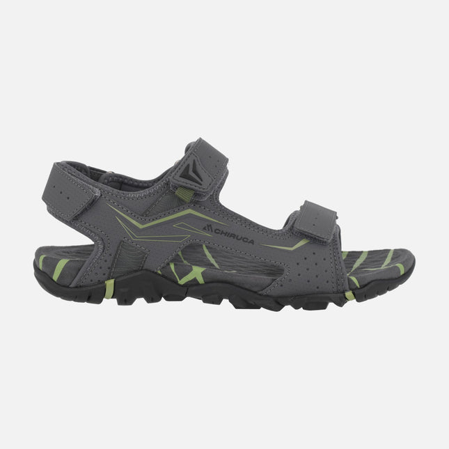 Men's gray sandals with velcro closures Jerez 01