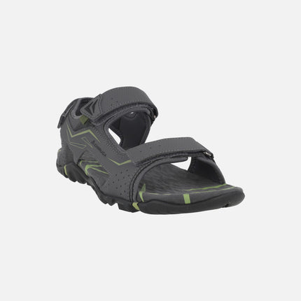 Sandalias grises para hombre con cierres de velcro Jerez 01