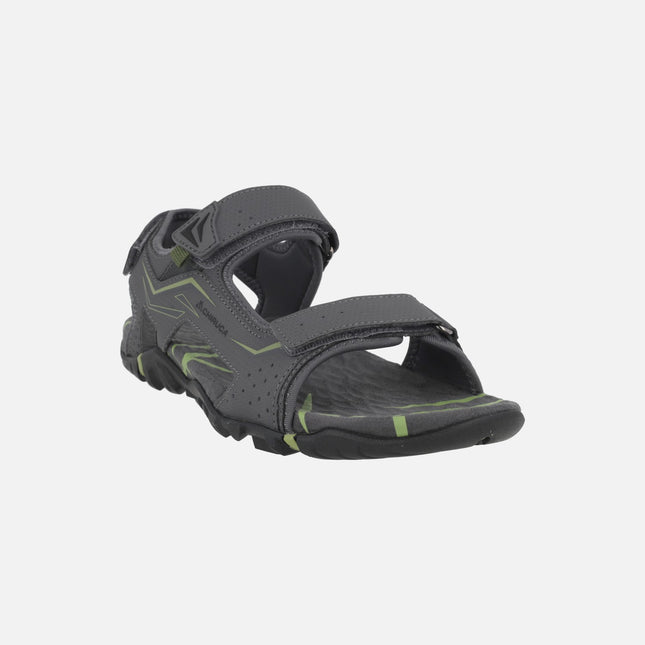 Men's gray sandals with velcro closures Jerez 01