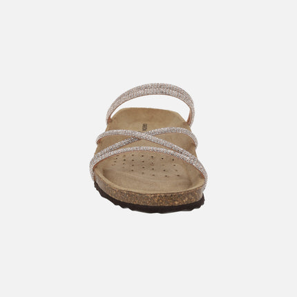 Sandalias estilo bio con tiras de strass D Brionia R