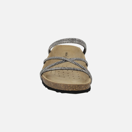 Sandalias estilo bio con tiras de strass D Brionia R