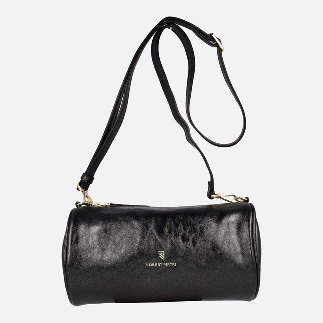 Gold line cylindrical black bags