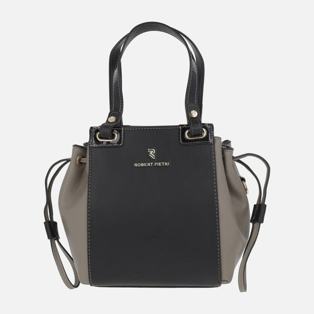 Handbags with shoulder straps in two-tone Manhattan combination