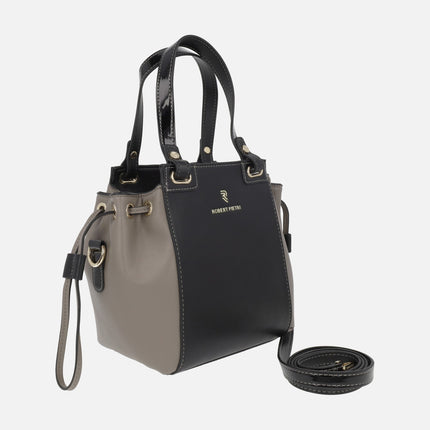 Bolsos de mano con bandolera en combinado bicolor Manhattan