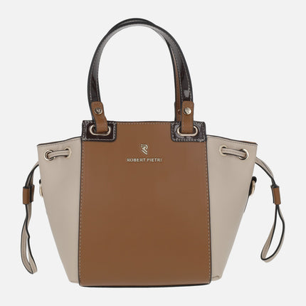 Bolsos de mano con bandolera en combinado bicolor Manhattan