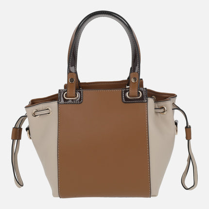 Bolsos de mano con bandolera en combinado bicolor Manhattan
