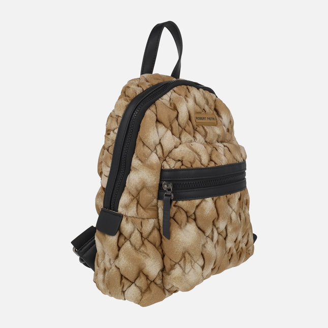 Mochilas linea Terra en acabado acolchado cuero